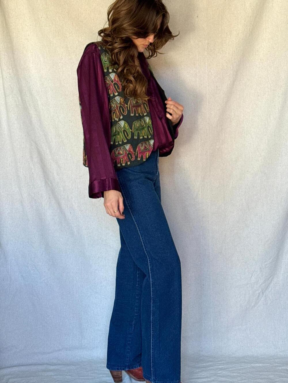 80s Dark Wash High Rise Brittania Jeans - Picture 7 of 16